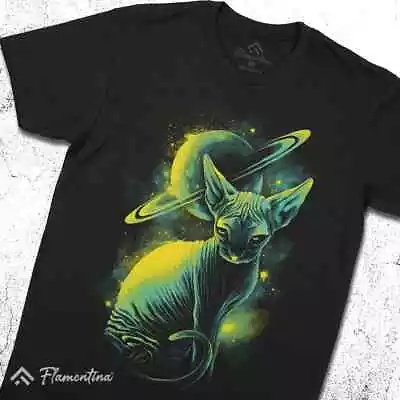 Buy Egyptian Cat T-Shirt Space Sphinx Galaxy Saturn Neon Geek Moon Universe E032 • 9.99£