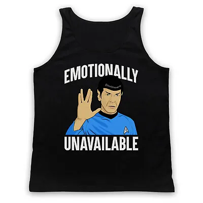 Buy Star Spock Emotionally Unavailable Sci Fi Funny Trekkie Adults Vest Tank Top • 18.99£