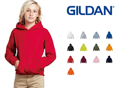 Buy Gildan Heavy Blend Pullover Hoodie Basic Fleece YOUTH Hooded Sweatshirt 18500B • 10.23£