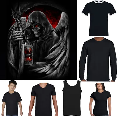 Buy The Grim Reaper With A Scythe Demon Skull Biker Gothic Demonic Motorcycle Hell • 10.99£