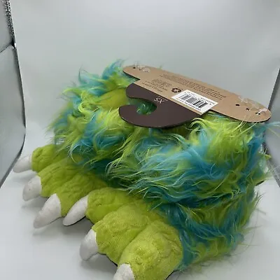 Buy Lazy One Green Blue Monster Paw Claw Slippers Unisex XS • 14.36£