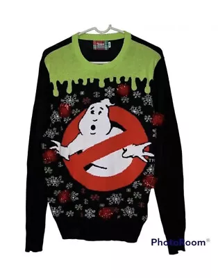 Buy Spencer's Ghostbusters Light Up Christmas Sweater Adult Medium Embroidered Works • 55.98£