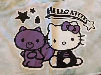 Buy Sanrio Hello Kitty Super Soft Cropped Top Size 10 Goth Alternative Emo Grunge • 6£