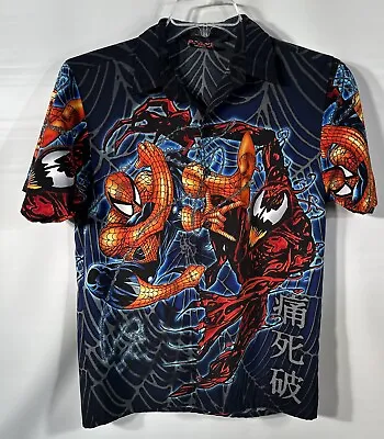 Buy Marvel Comics Teens Med 12-14 Spider-Man Carnage Vintage Blue OOP 2001  Shirt • 28.95£
