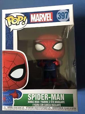 Buy Christmas Jumper Spider-Man Marvel Funko Pop #397 • 14£
