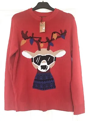 Buy Mens Red Christmas Jumper Size Medium 38-40 Inches / 97-102 Cm New With Tags • 16£