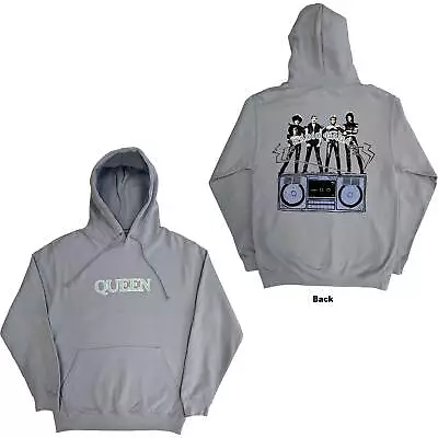 Buy QUEEN - Official Licensed Unisex Pullover Hoodie:  Radio Ga Ga -  Grey Cotton • 27.99£