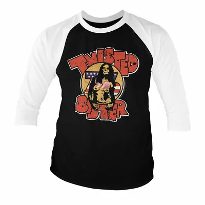 Buy Officially Licensed Twisted Sister- Topless 76' Baseball 3/4 Sleeve TShirt S-XXL • 24.12£