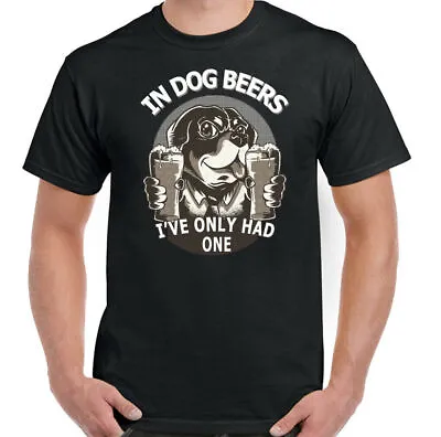 Buy BEER T-SHIRT, In Dog I've Only Had One Mens Funny Alcohol Cider Beer Guiness Top • 10.99£