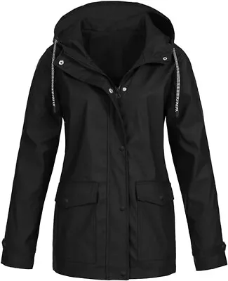 Buy Women's Nightmare Before Christmas Hoodie Stripe Rain Jacket Outdoor Plus Waterp • 22.99£