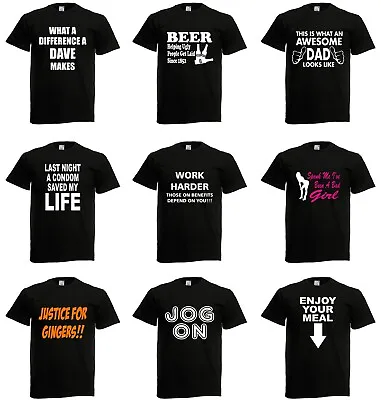 Buy Mens Funny T-Shirt Ladies Rude Joke Tees Offensive Slogan Sarcastic T-Shirts 2 • 12.99£