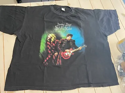 Buy Vintage Jimmy Page Robert Plant 1998 Tour Womens Wide Shirt Size XL • 23.71£