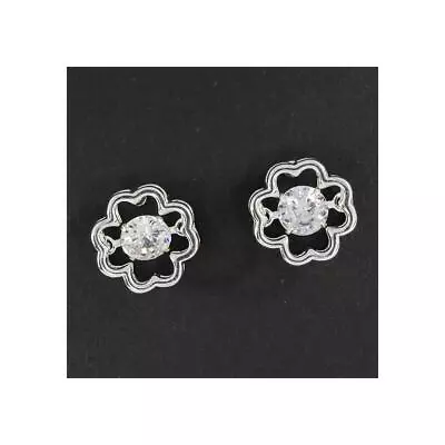 Buy Equilibrium Moving Crystals Silver Plated Earrings - Clover Stud  • 8.96£
