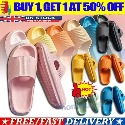 Buy Women Men Anti-Slip PILLOW SLIDES Sandals Ultra-Soft Slippers Cloud Shoes Comfy • 6.89£