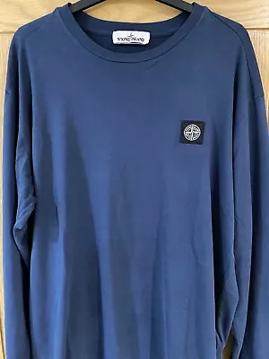 Buy Stone Island Long Sleeve Tee Shirt L Large Navy • 50£