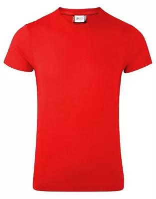 Buy Mens Plain Cotton Rich Crew Round Neck T-Shirt Short Sleeve Top • 4.49£