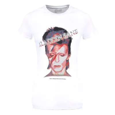 Buy Women's David Bowie Aladdin Sane White T-Shirt • 12.95£