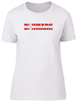 Buy Denmark And Flag Fitted Womens Ladies T Shirt • 8.99£