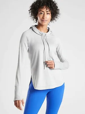 Buy NWT Athleta Uptempo Hoodie Sweatshirt, Norwegian Grey SIZE MT M T #382882 O1126H • 48.19£