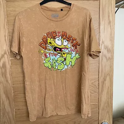 Buy Men’s T-shirt Official Tan Spongebob Squarepants Large Drop On Derk • 7.45£