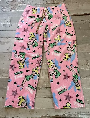 Buy Disney Tinker Bell Fleece SLEEPWEAR Lounge Pajamas Pants Jr SZ L (11-13) • 9.59£
