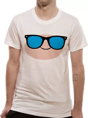 Buy Officially Licensed Adventure Time 'Finn Glasses' Men's White T-Shirt • 15.95£