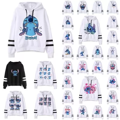 Buy Lilo And Stitch Hooded Hoodie Sweatershirt Unisex Cartoon Pullover Top Gift • 15.25£