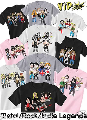 Buy VIPwees Childrens ORGANIC T-Shirt Rock Metal Music Caricatures Choose Design • 8.99£