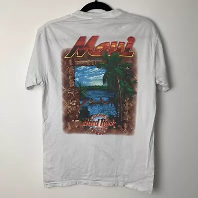 Buy Hard Rock Cafe Maui Hawaii White Graphic Print T Shirt Tee Size Men's Small S • 22£