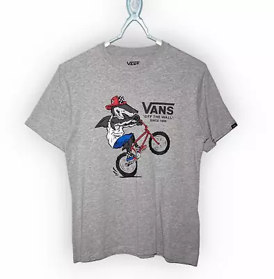 Buy Vans Womens Grey Graphic T Shirt Size 12-14 VGC Skater Street Tee • 14.99£