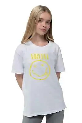 Buy Nirvana Kids Yellow Grunge Smile T Shirt • 12.94£