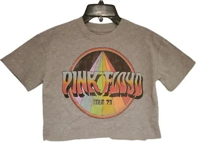Buy New Pink Floyd '73 Tour Girls Teen Size Medium (8) Classic Rock Cropped T-shirt  • 14.19£