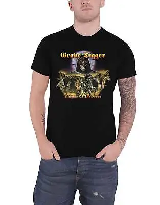 Buy Grave Digger T Shirt Knights Of The Cross Band Logo New Official Mens Black • 17.95£
