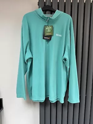 Buy Bnwt New Regatta Turquoise Green Sweethart Micro Fleece Half Zip Jacket Size 26 • 9.99£