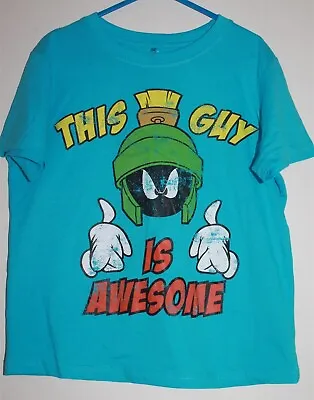 Buy Looney Tunes Marvin The Martian Character Blue T-Shirt Kids Size 6 BNWT  • 10.54£