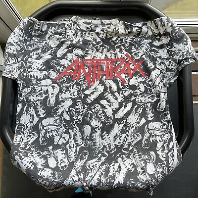 Buy Vintage 1991 Anthrax Shirt XL Attack Of The Killer B’s All Over Print AOP • 150£
