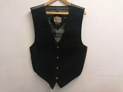 Buy Paragraff Clothing Suede & Woven Fabric Waistcoat Size L • 20£