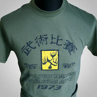 Buy Hans Tournament T Shirt Retro Movie Enter The Dragon Bruce Lee Kung Fu MMA Green • 14.99£
