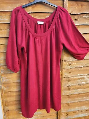 Buy BHS Red Jumper With Ballooned Caped Sleeves Size 22 • 4£