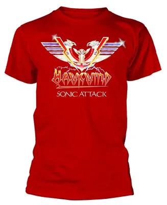 Buy Hawkwind Sonic Attack Red T-Shirt - OFFICIAL • 11.29£