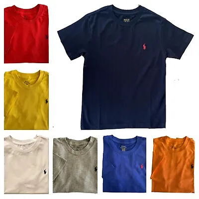Buy Ralph Lauren Kids Boys Girls Crew Short Sleeve T Shirt Age 2T - 7 • 7.99£