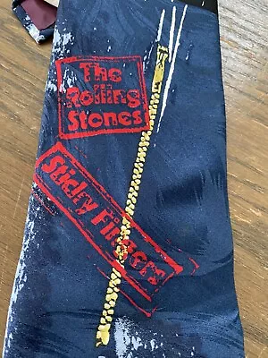 Buy The Rolling Stones Sticky Fingers Tour Silk Tie By RM Style Rare Collecable Item • 12£