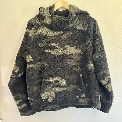 Buy PINK Victoria's Secret Hoodie Womens M Camo Cropped Pullover Sweater Hooded • 24.13£