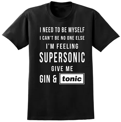 Buy Oasis Supersonic Lyrics T-shirt - Music Rock Band 90s Liam Noel Gallagher Tee • 13£