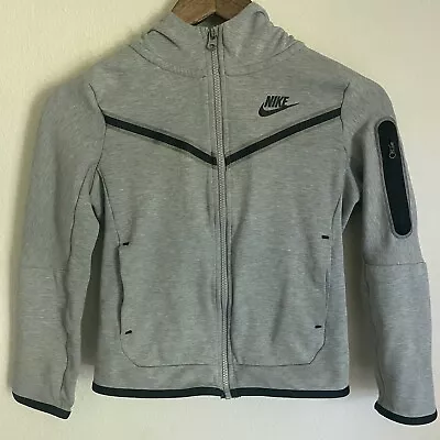 Buy Nike Tech Fleece Full Zip Hoodie Boys Small Gray Sportswear CU9223-063 • 31.57£
