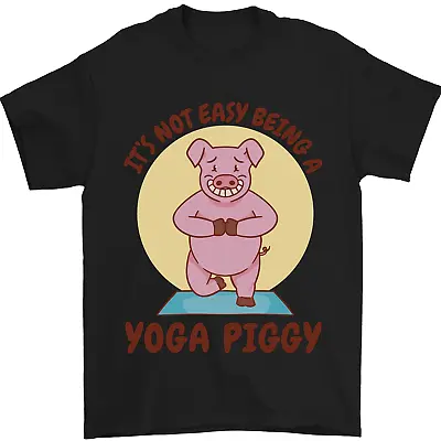 Buy Its Not Easy Being A Yoga Piggy Funny Pig Mens T-Shirt 100% Cotton • 8.49£