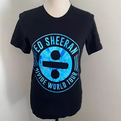 Buy Ed Sheeran Divide World Tour Women's Black Tee Shirt Official Merch Size XS  • 14.17£