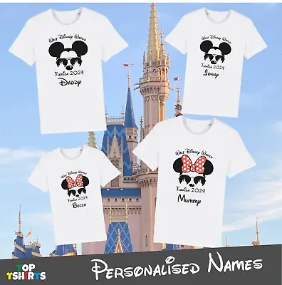 Buy Personalised Disney World Florida 2024 T-Shirts Matching Family Mouse Castle • 9.99£