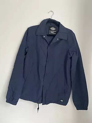 Buy Dickies Windbreaker Jacket Men’s Size Small Blue Zip Workwear Logo Lightweight • 19.99£