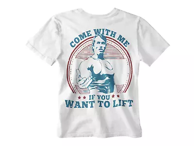 Buy ARNIE LIFT T-SHIRT GYM TEE COME WITH ME 70S 80S 90S 00S COOL Muscles Sex God • 6.99£